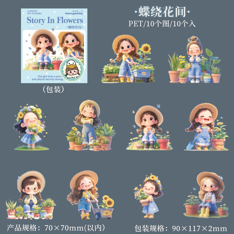 #02447 Story in Flower Series Sticker