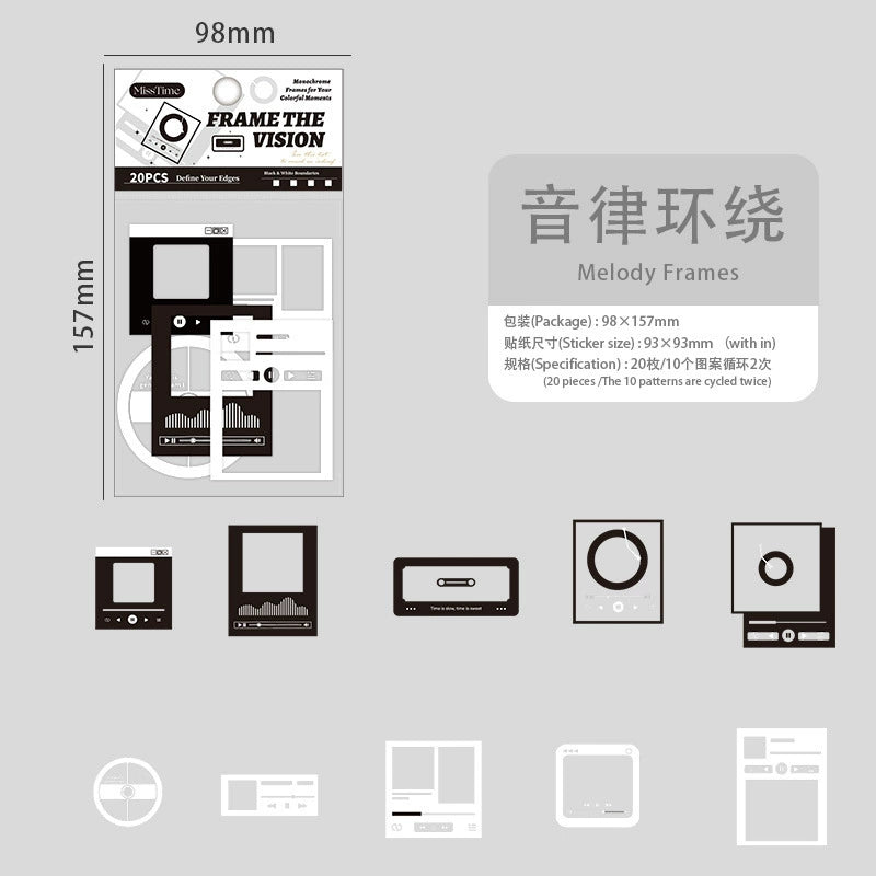 H1#02021 Frame Museum Series Sticker
