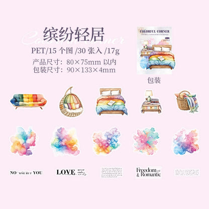 #02818 Colorful Corner Series Sticker