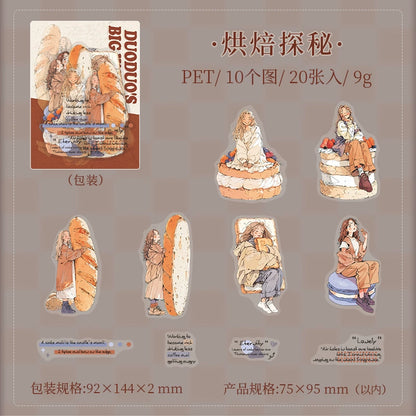 #02817 Girl and Dog Series Sticker
