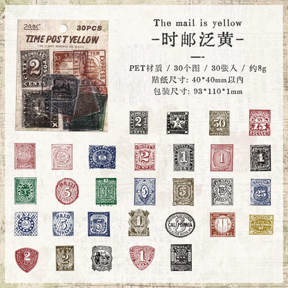 #02702 Vintage Stamp Series Sticker