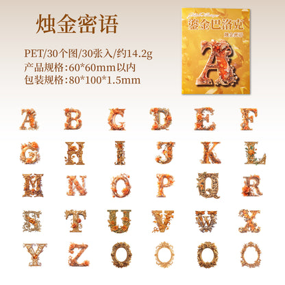 #02564 Golden Words Series Sticker