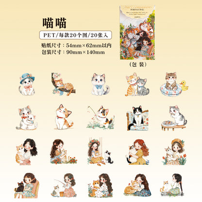 #02672 Grils PET Friends Series Sticker