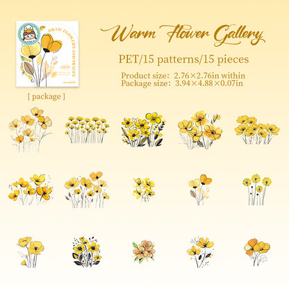 #02513 Draw Flower Series Sticker