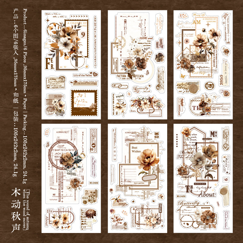 #02301 Flower Diary Series Sticker