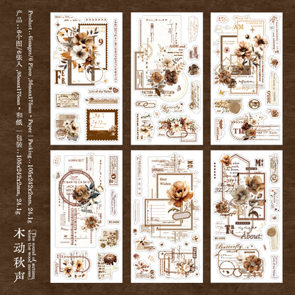 #02301 Flower Diary Series Sticker