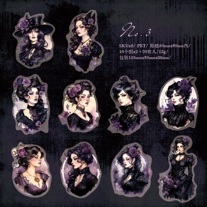 #02526 Vintage Girl Series Sticker