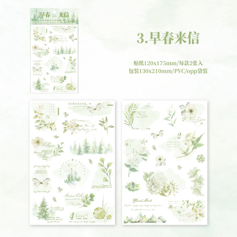 #02579 Flower Diary Series Sticker
