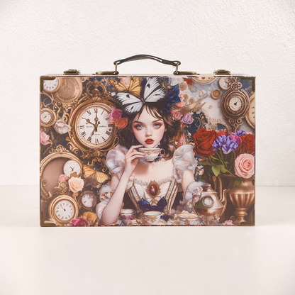 #01307 Customized Pattern Wooden Suitcase