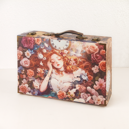 #01307 Customized Pattern Wooden Suitcase