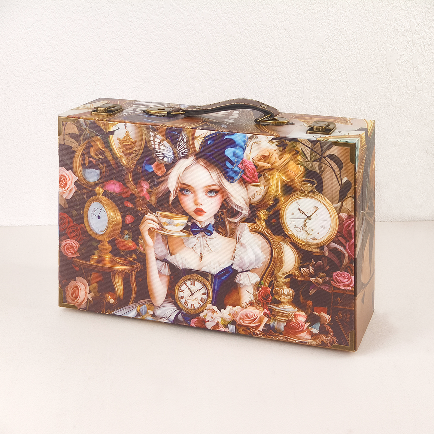 #01308 Customized Pattern Wooden Suitcase