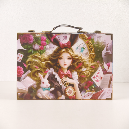 #01308 Customized Pattern Wooden Suitcase