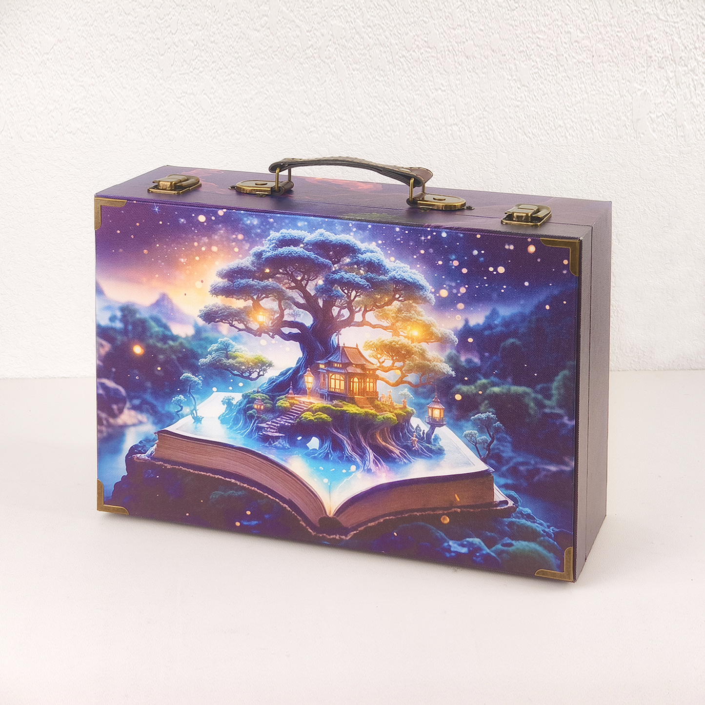 #01309 Customized Pattern Wooden Suitcase