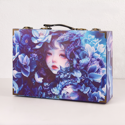 #01318 Customized Pattern Wooden Suitcase