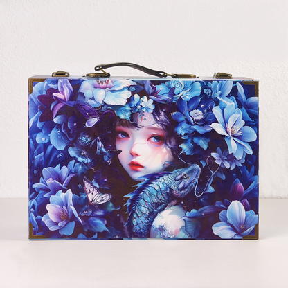 #01318 Customized Pattern Wooden Suitcase