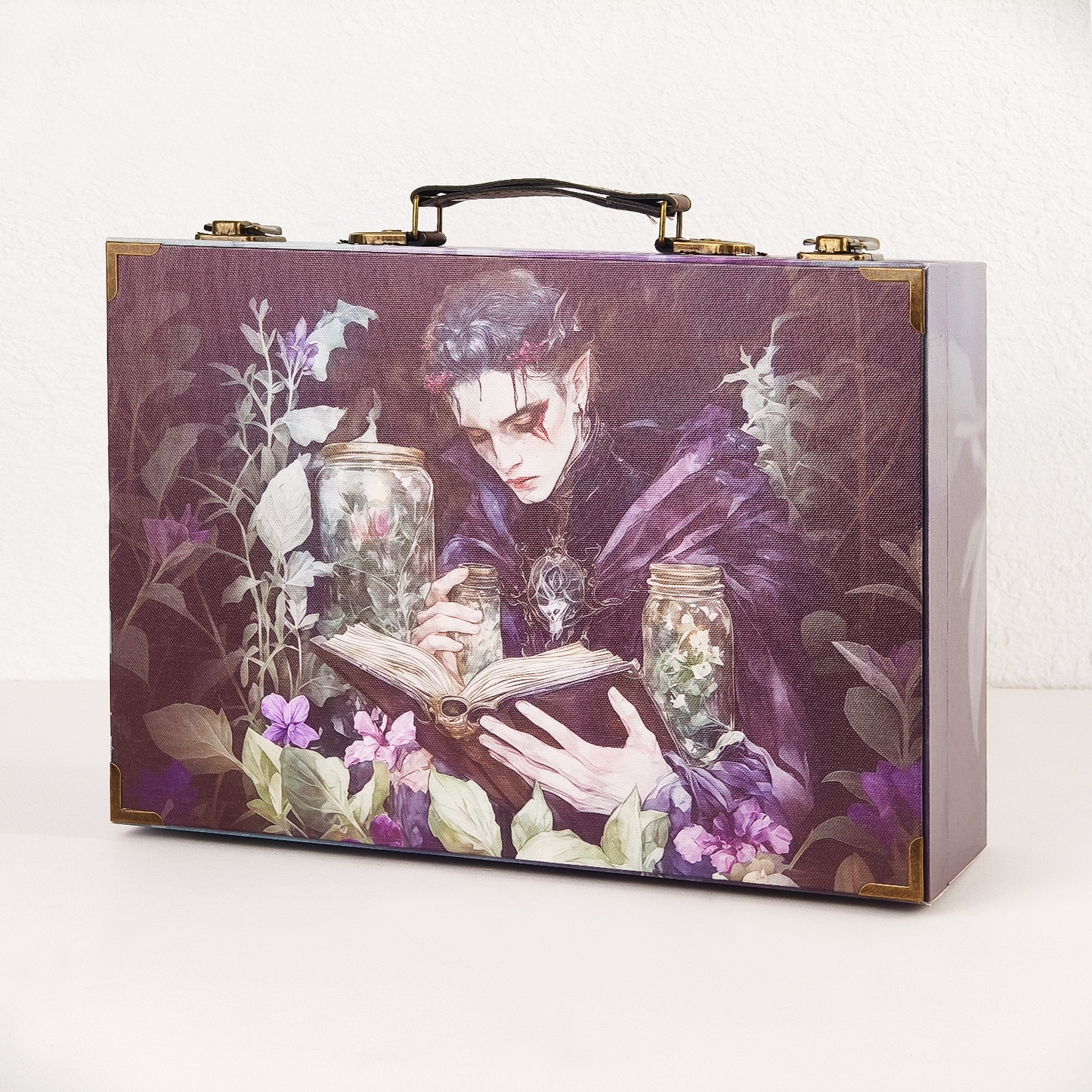 #01319 Customized Pattern Wooden Suitcase