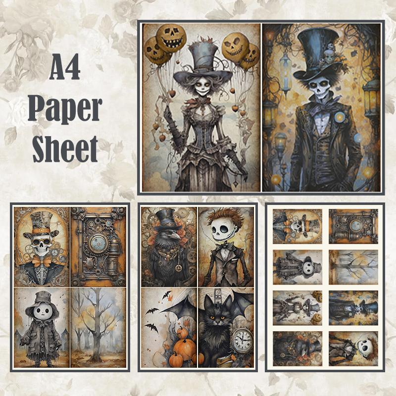 #4A32 POI Print A4 Cardstock Paper Set 4 Pcs