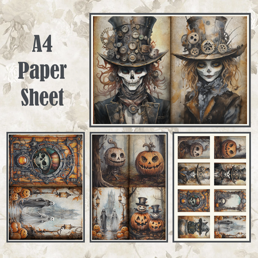 #4A32 POI Print A4 Cardstock Paper Set 4 Pcs
