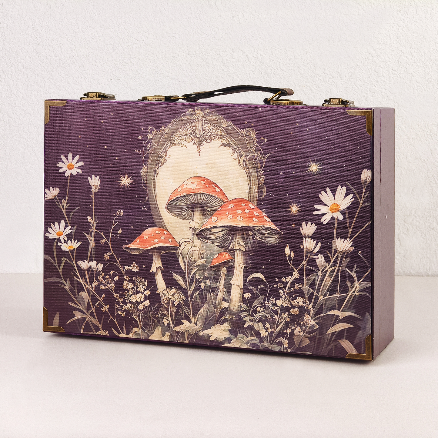 #01320 Customized Pattern Wooden Suitcase