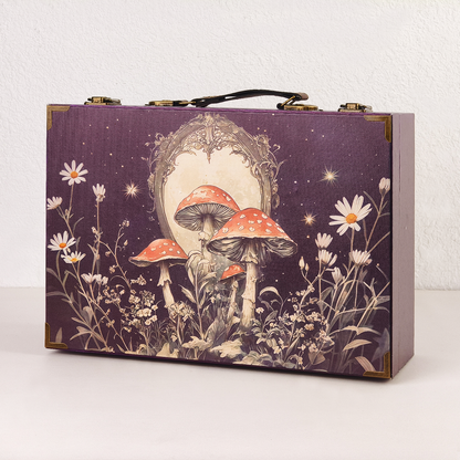 #01320 Customized Pattern Wooden Suitcase