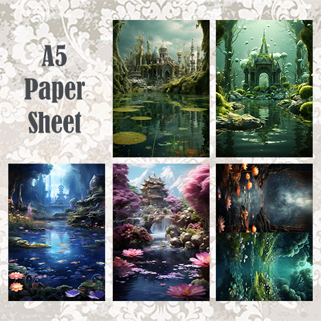 #5A32 POI Print A5 Cardstock Paper Set 10 Pcs