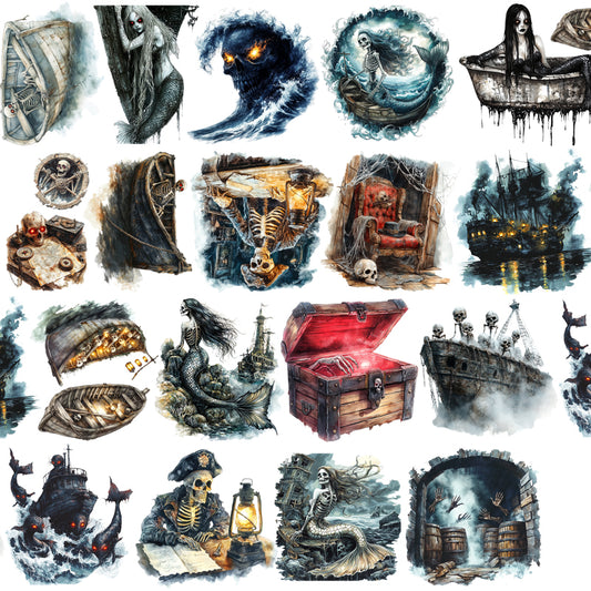 #03252 Customized PET Tape Gothic Pirate