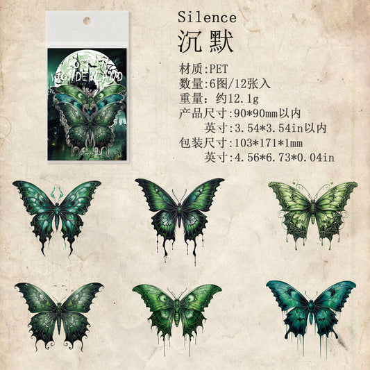 #02271 Gothic Butterfly Series Sticker