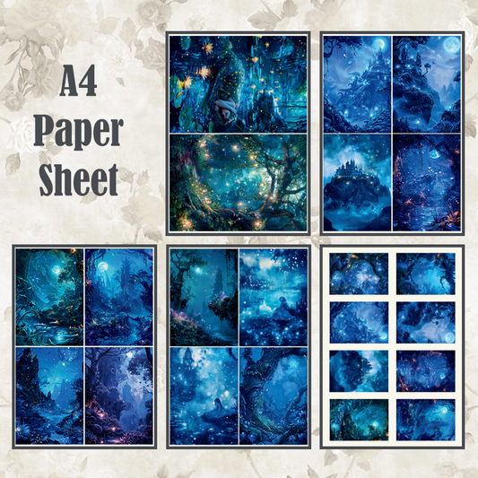 #4A36 POI Print A4 Cardstock Paper Set 5 Pcs