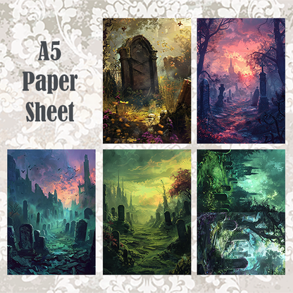 #5A37 POI Print A5 Cardstock Paper Set 10 Pcs