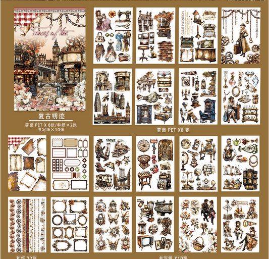 #02671 Retro Rust Sticker Bok