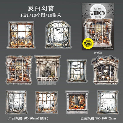 #02913 Halloween Window Series Sticker