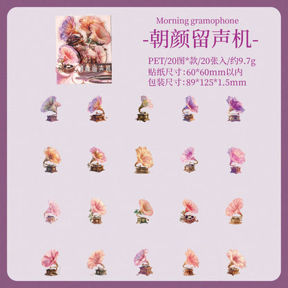 #02843 Flower Music Instrument Series Sticker