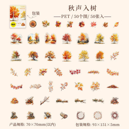 #02880 Tree in Four Seasons Series Sticker