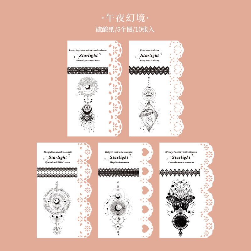 #02092 Lace and Flower Series Material Paper