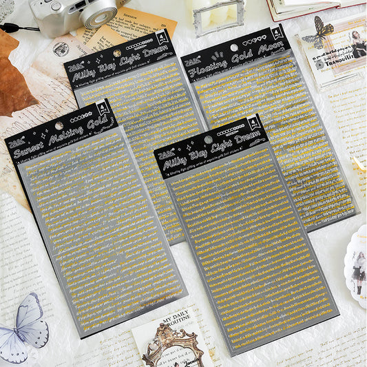 #02500 Golden Words Series Sticker