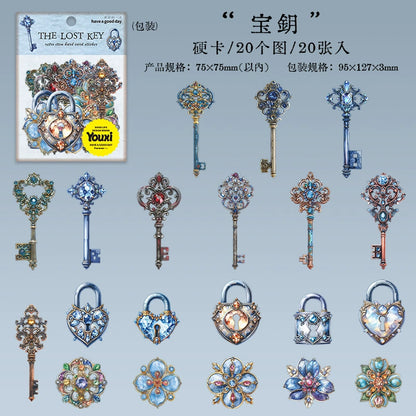 #02835 Vintage Key and Lock Series Sticker