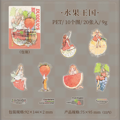 #02817 Girl and Dog Series Sticker