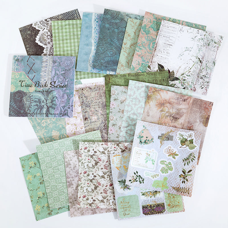 #02314 Retro Backgound Series Material Paper Book