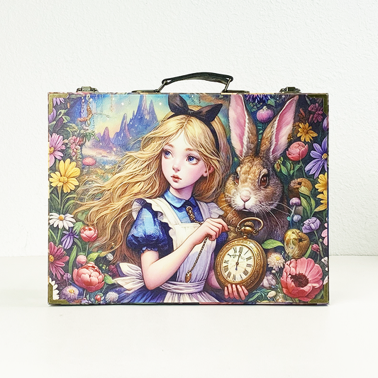 #01137 Customized Pattern Wooden Suitcase