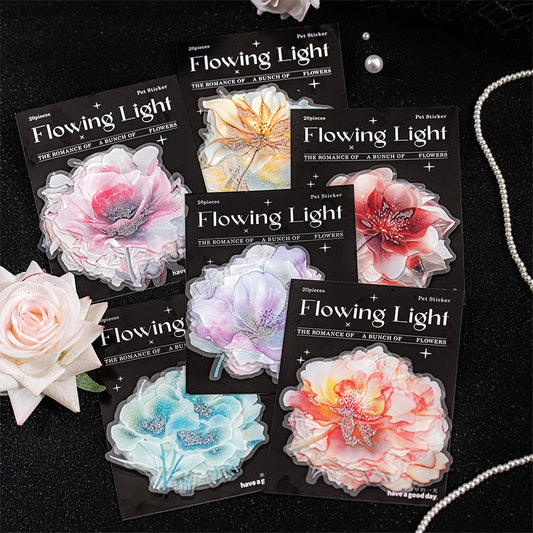 #02512 Flowing Light Flower  Series Sticker