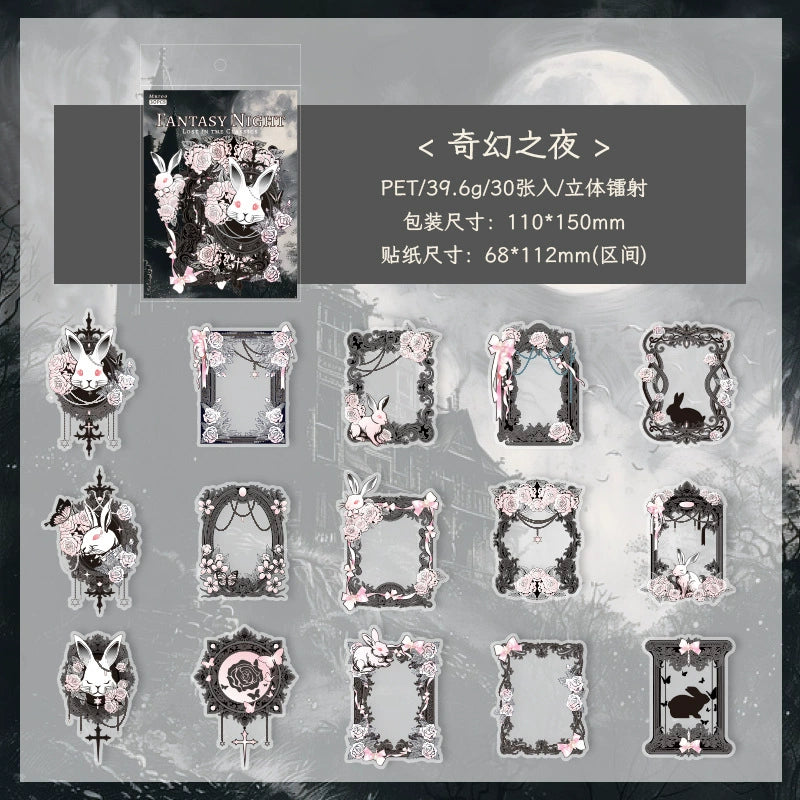 #02726 Vintage Flower Frame Series Sticker