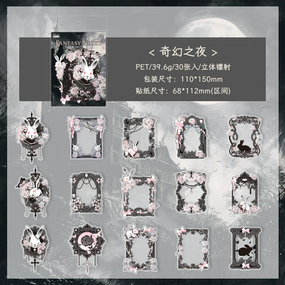#02726 Vintage Flower Frame Series Sticker