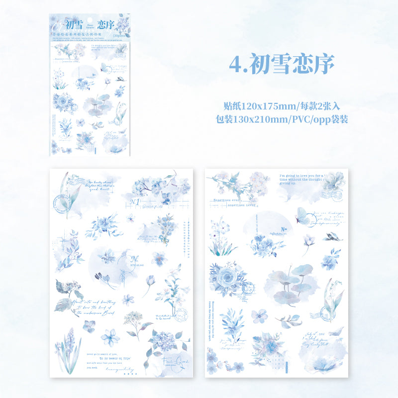 #02579 Flower Diary Series Sticker