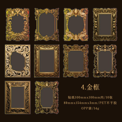 #02296 Golden Frame Series Sticker