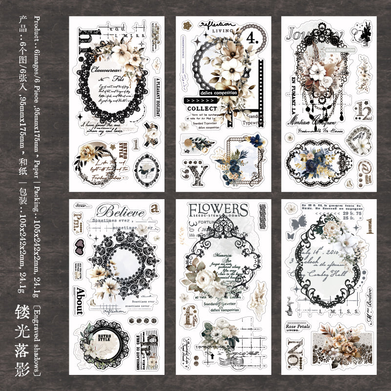 #02301 Flower Diary Series Sticker