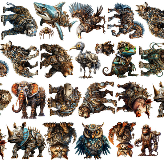 #03270 Customized PET Tape Steam Punk Animal