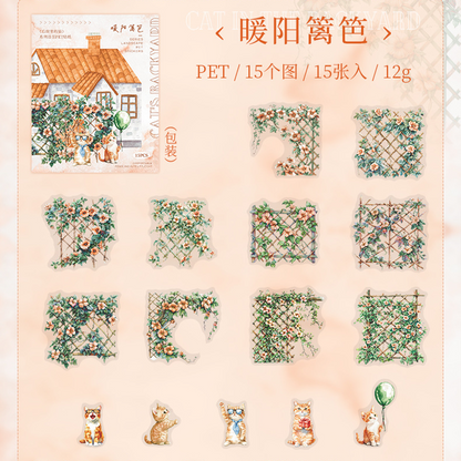 #02042 Flower Fence Sticker