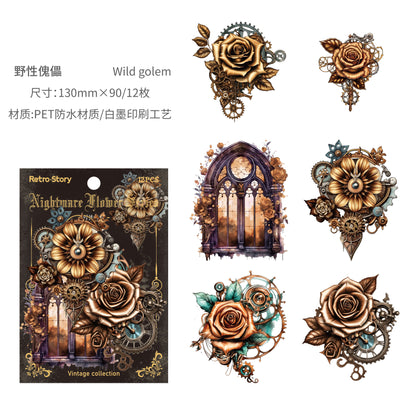 #02233 Gothic Flower Series Sticker