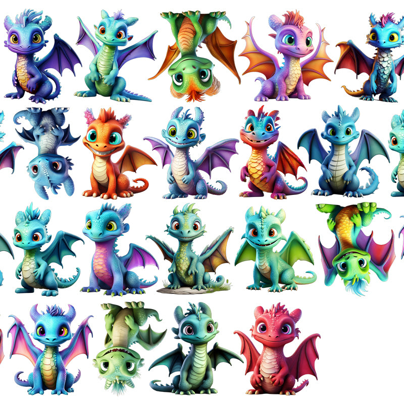 #03268 Customized PET Tape Cute Dragon