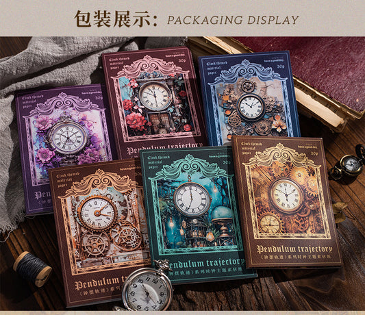 #02454 Vintage Clock Series Material Paper